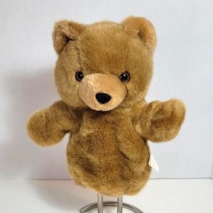 Adorable Plush Teddy Bear Hand Puppet Golf Club Cover NWOT